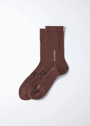 Allrounder Tech-Mesh Crew Socks - Brown