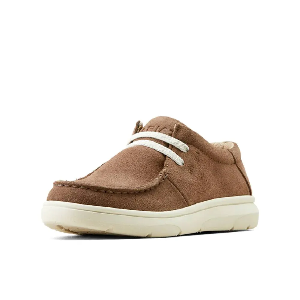 ARIAT YOUTH HILO BROWN BOMBER SUEDE SHOE