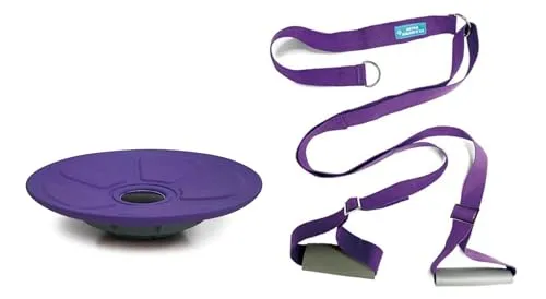Artan Balance Leg Stretching Strap and Ballet Balance Board, 2 Pc. Set