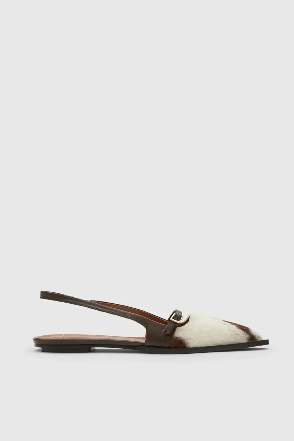 ATP All Tomorrow's Parties Cortina Cow Print Nappa Slingback Flat Unique