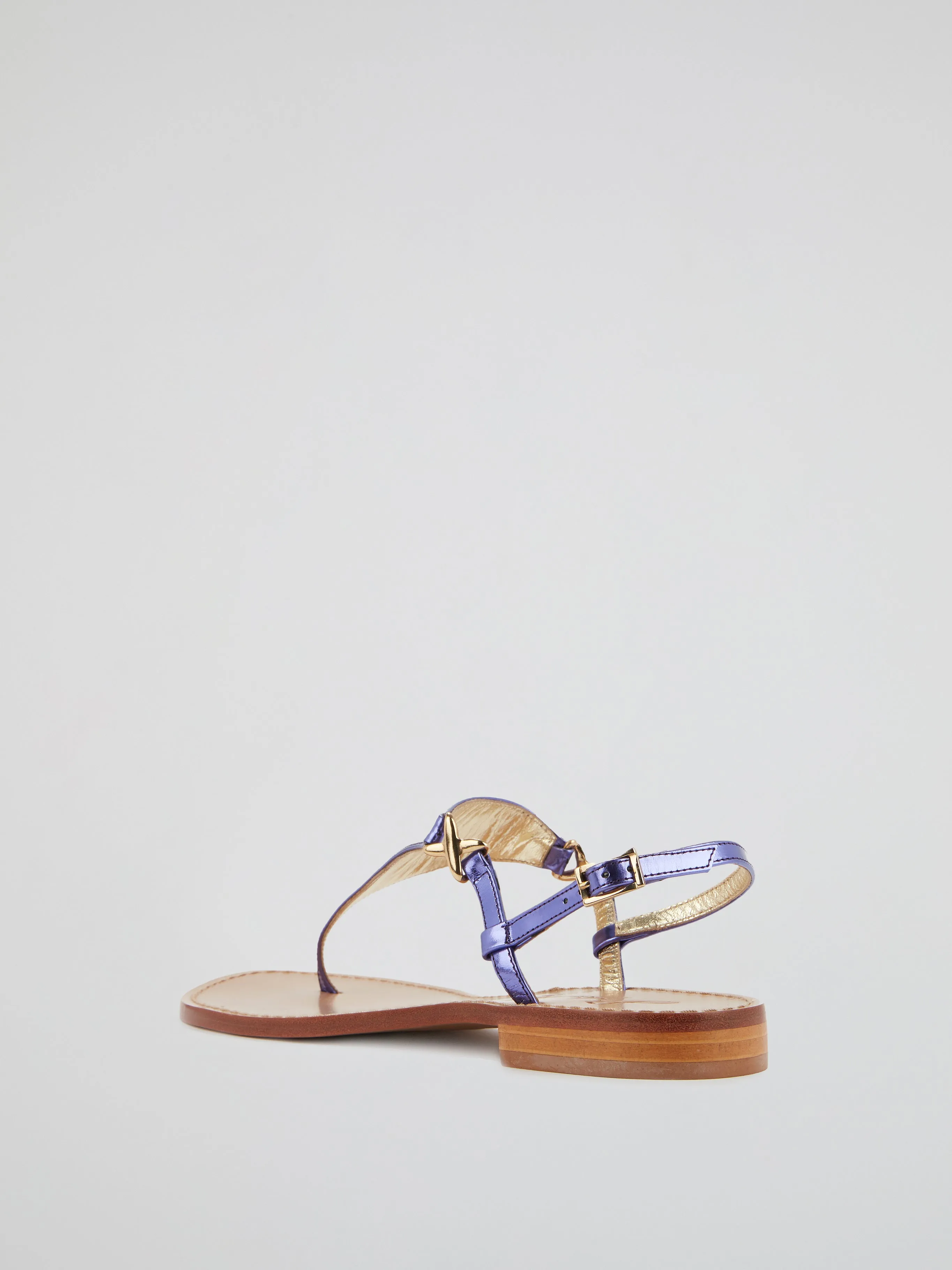 Azzurra Buckle Flat Sandals