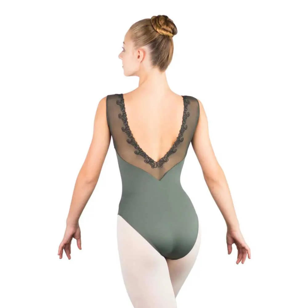 Ballet Rosa Novella Embroidered Tank Leotard - Adult