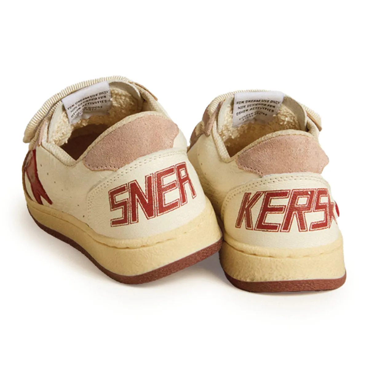 Ballstar Red Pink Heart Velcro Sneaker