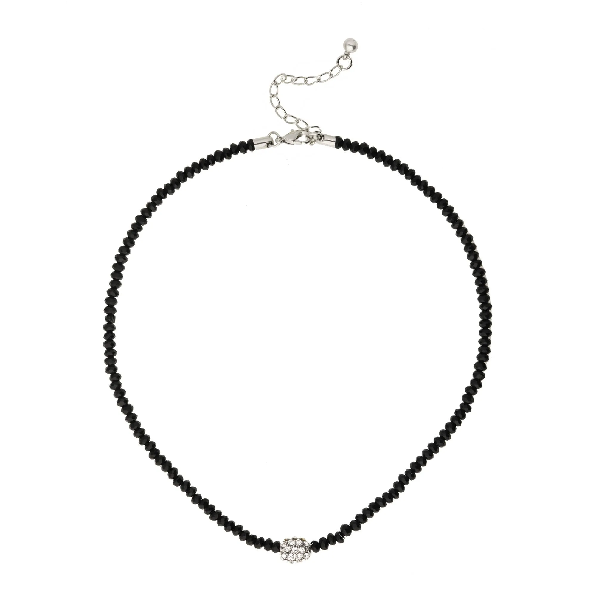Beaded Choker with Pave Bead