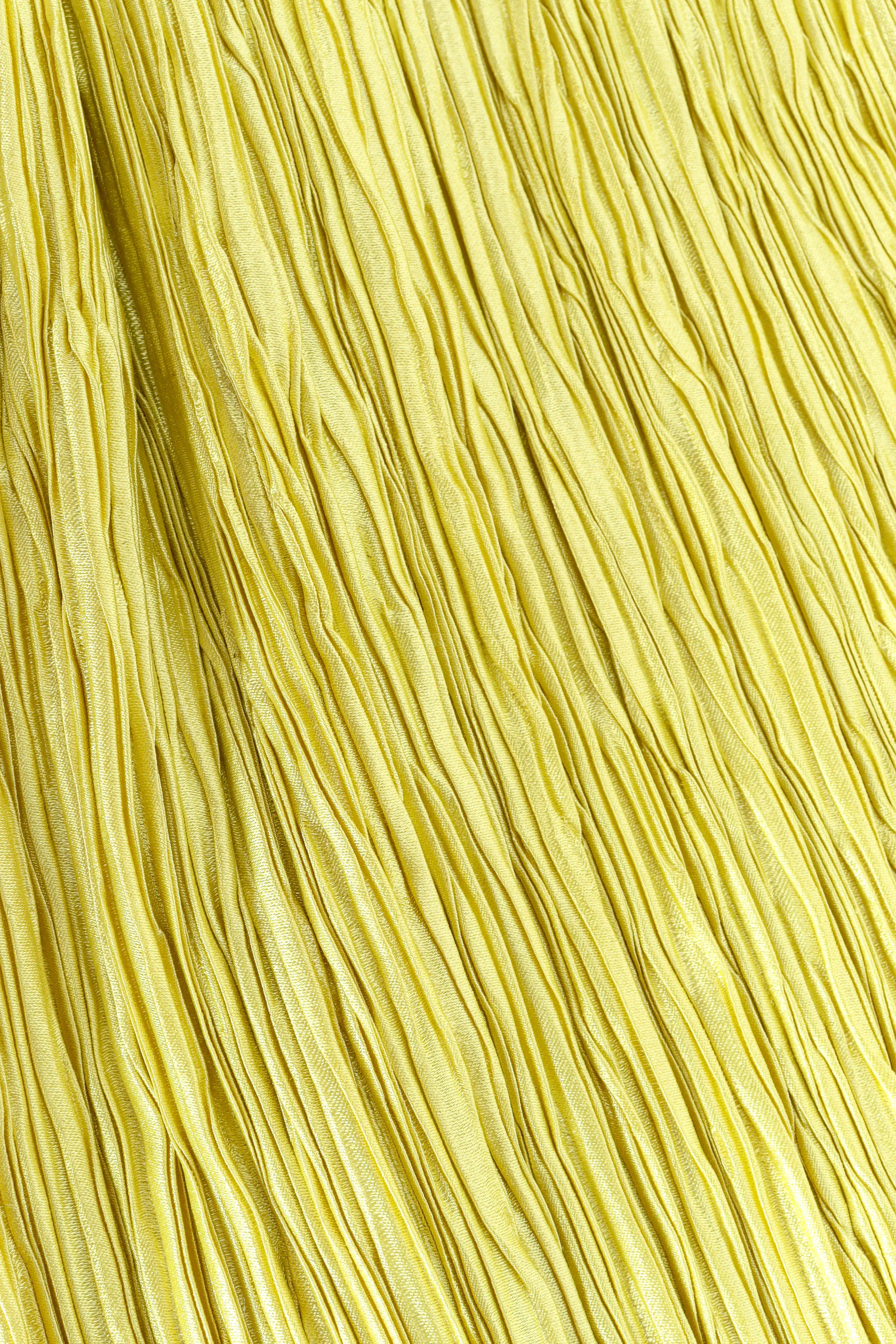 Beaded Crinkle Pleat Halter Dress