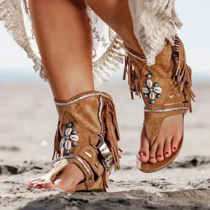 Beaded Roman Sandals