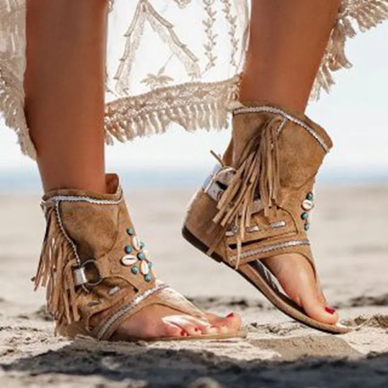 Beaded Roman Sandals