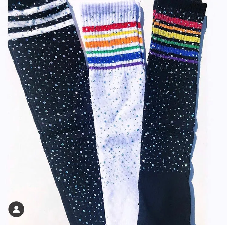 Bedazzled Rhinestone Knee High Tights Socks for KIDS