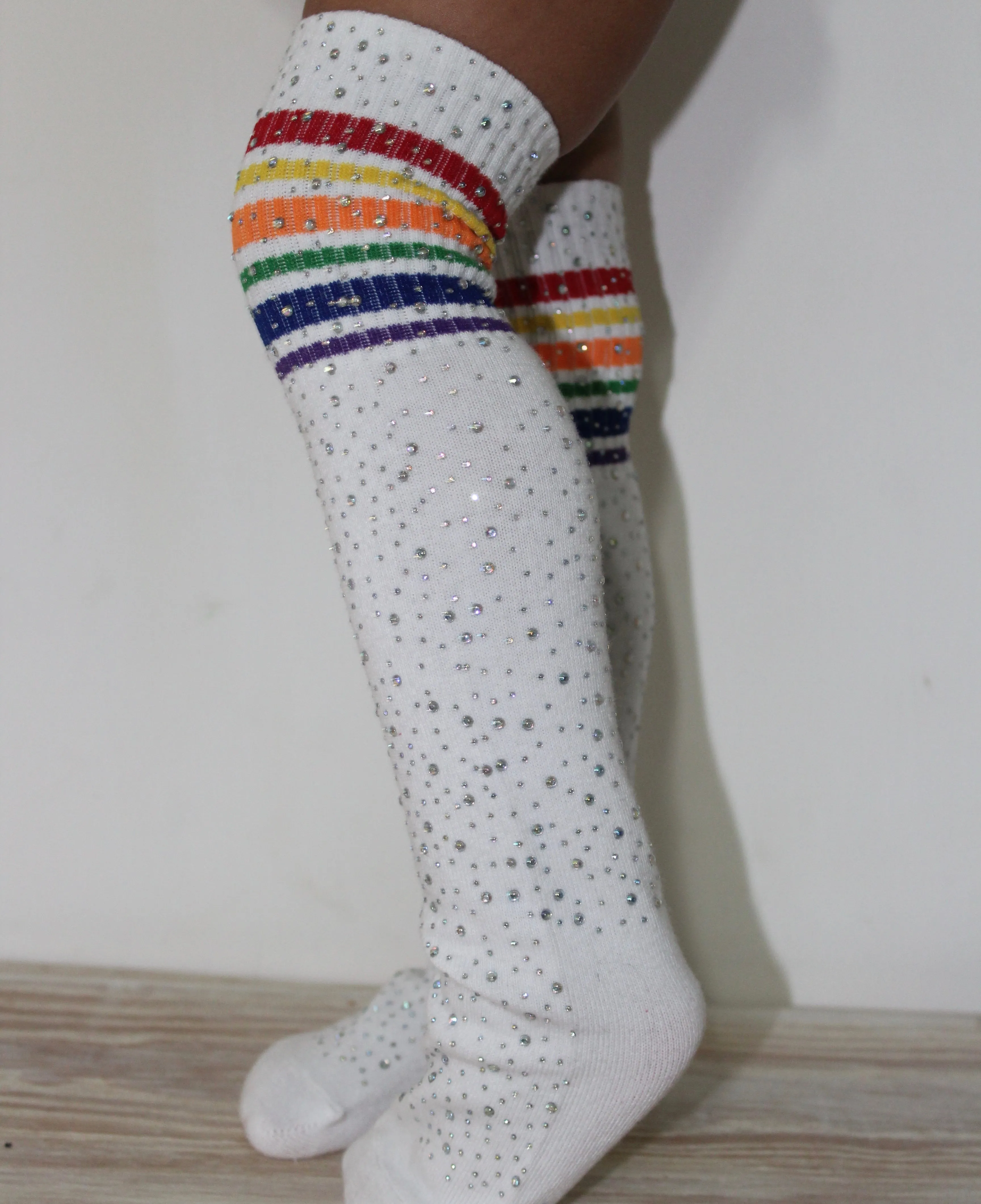 Bedazzled Rhinestone Knee High Tights Socks for KIDS