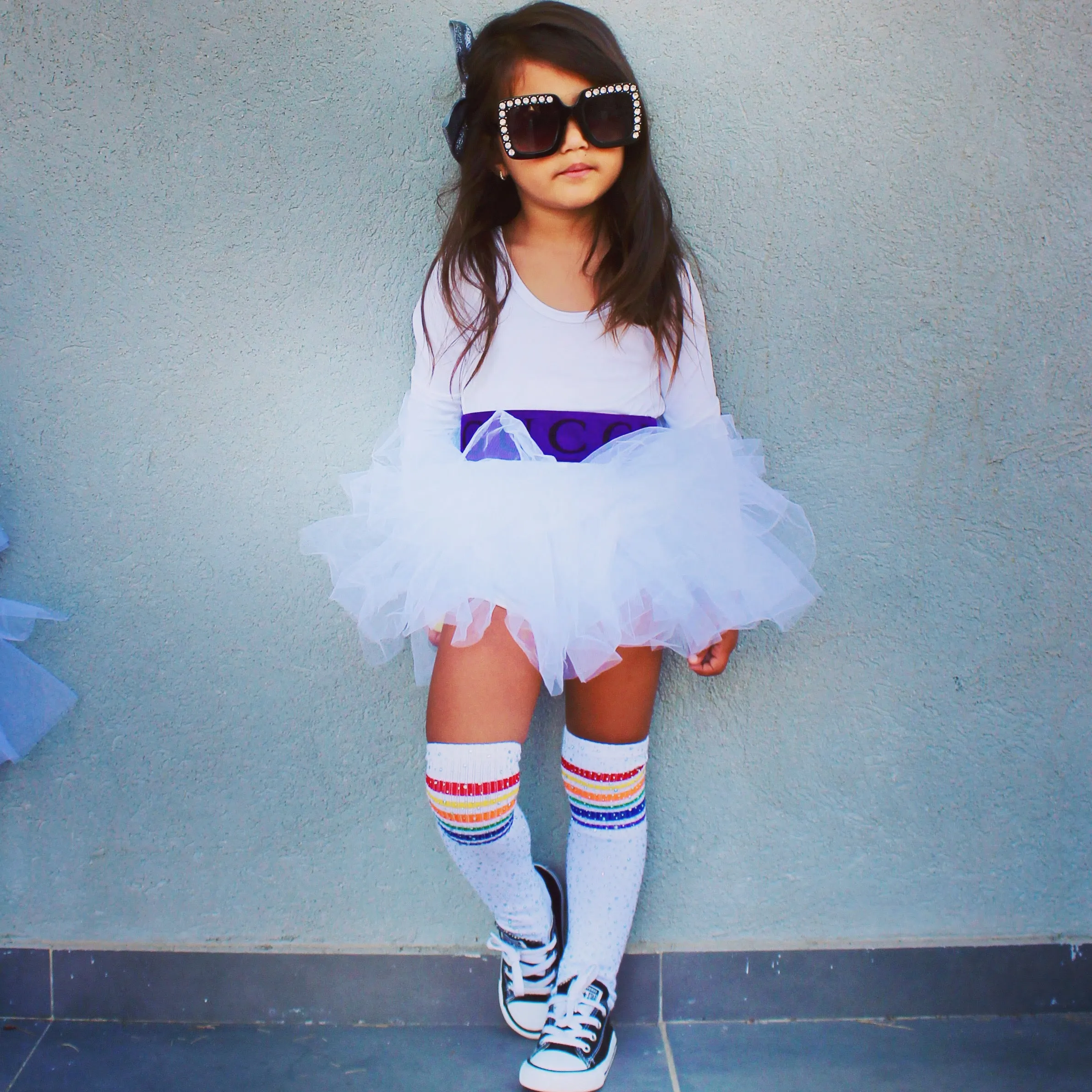 Bedazzled Rhinestone Knee High Tights Socks for KIDS