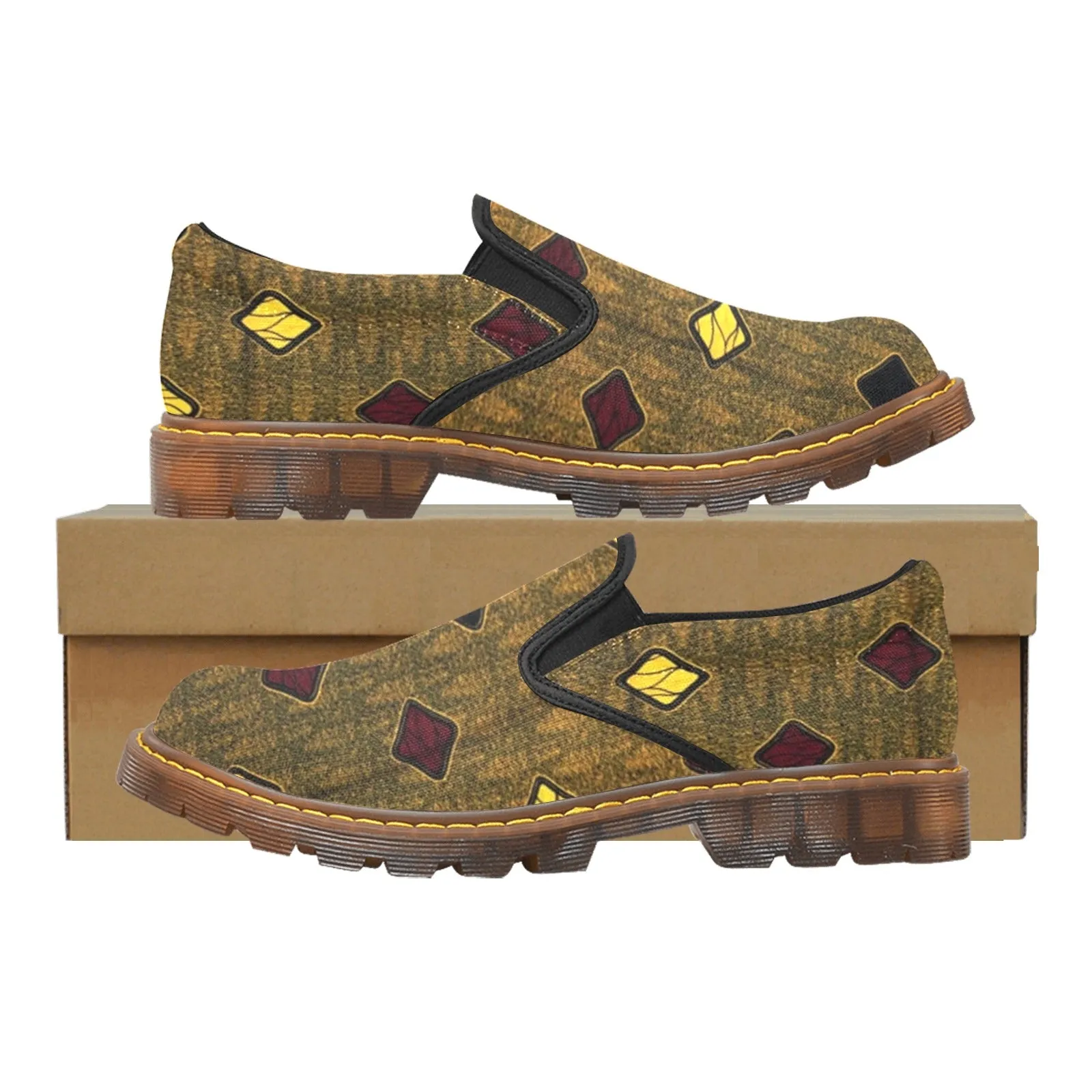 Belo  African Print Men's Slip-on Loafers