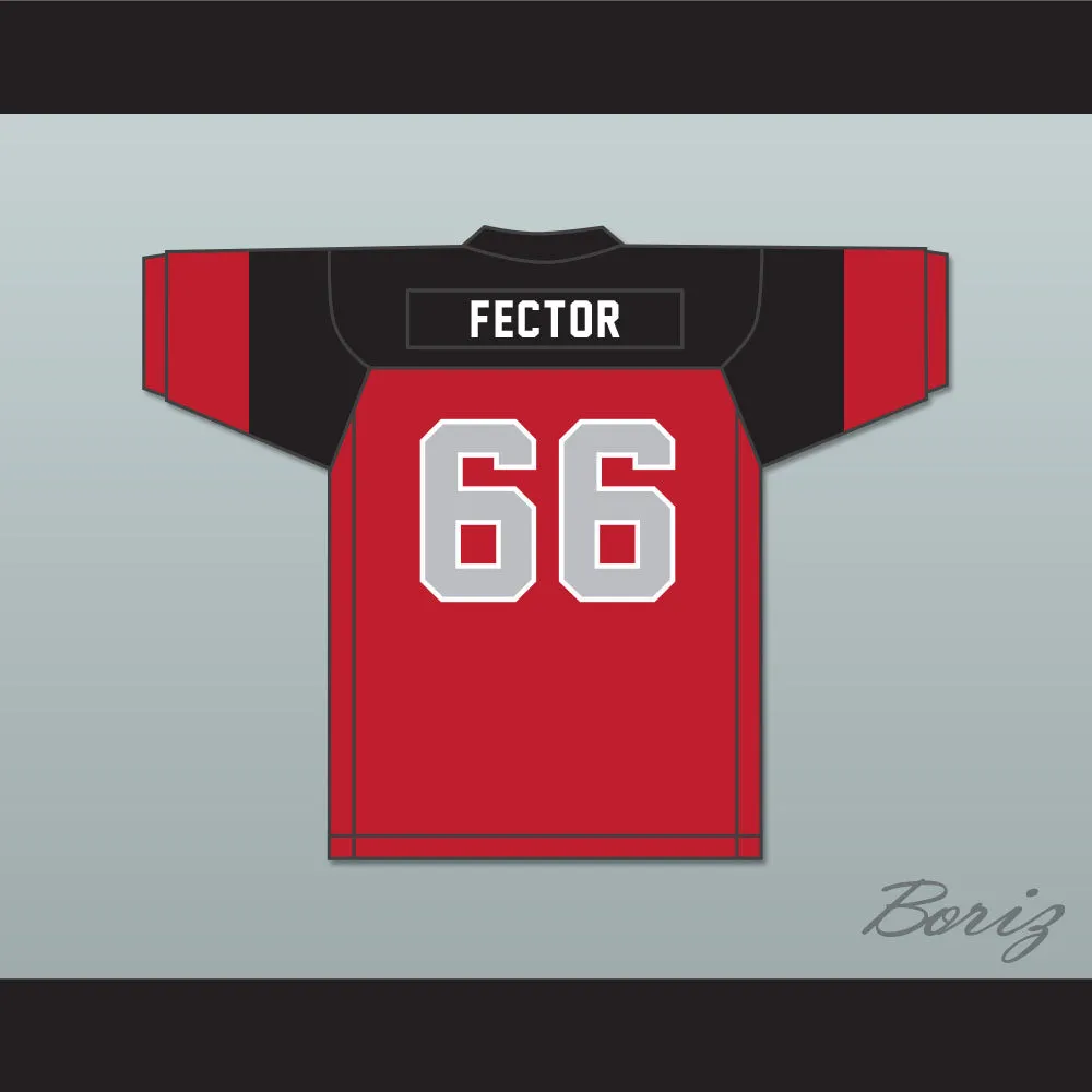 Ben Fector 66 Blackfoot High School Red Football Jersey 2