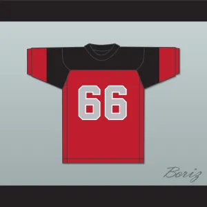 Ben Fector 66 Blackfoot High School Red Football Jersey 2