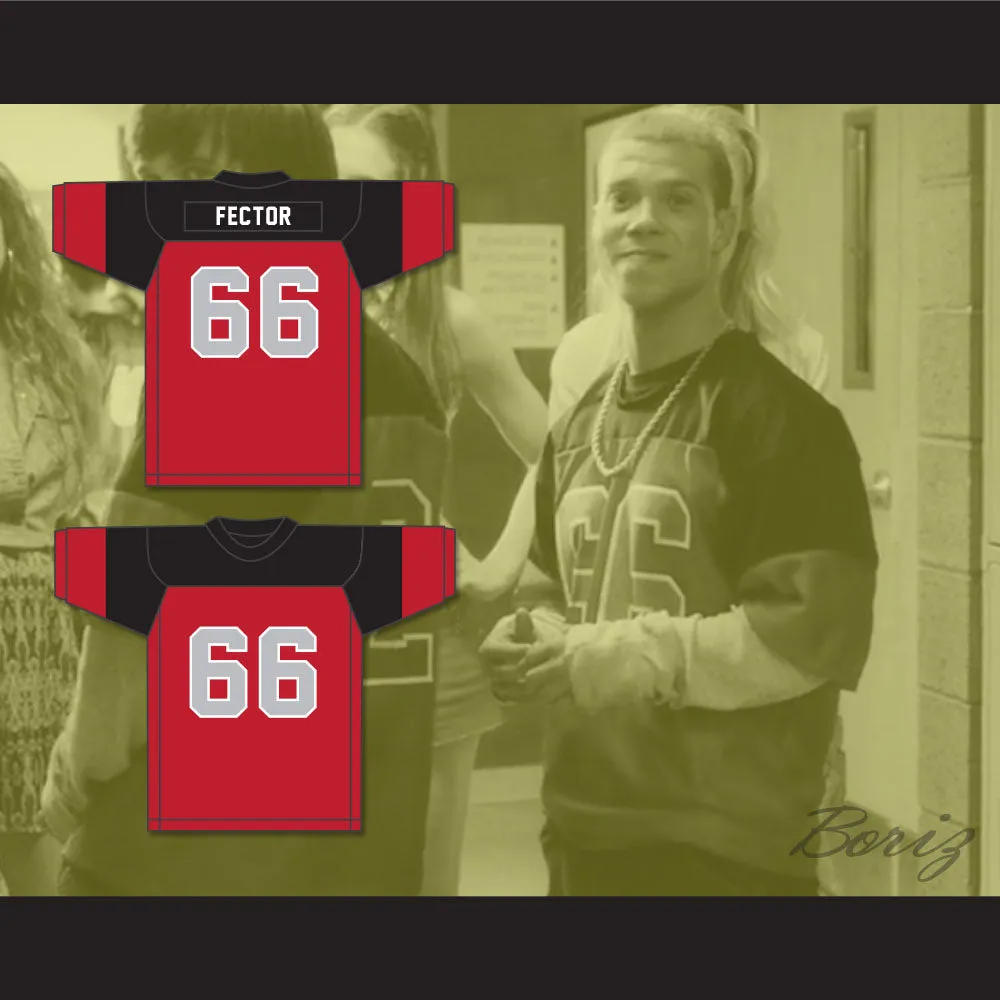 Ben Fector 66 Blackfoot High School Red Football Jersey 2