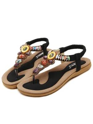 Black Beaded Sandal