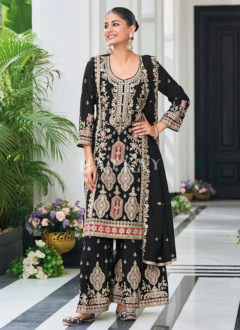 Black Pakistani Gharara Suit
