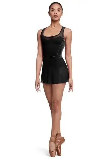 Bloch Avery Velvet Waistband Mesh Skirt  - Black only