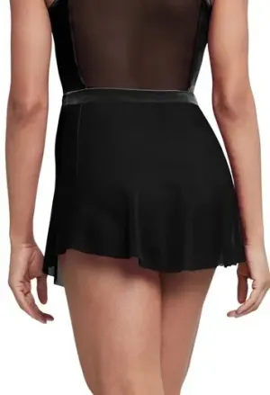 Bloch Avery Velvet Waistband Mesh Skirt  - Black only