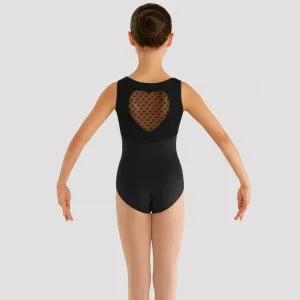 Bloch Black Heart Mesh Tank Leotard