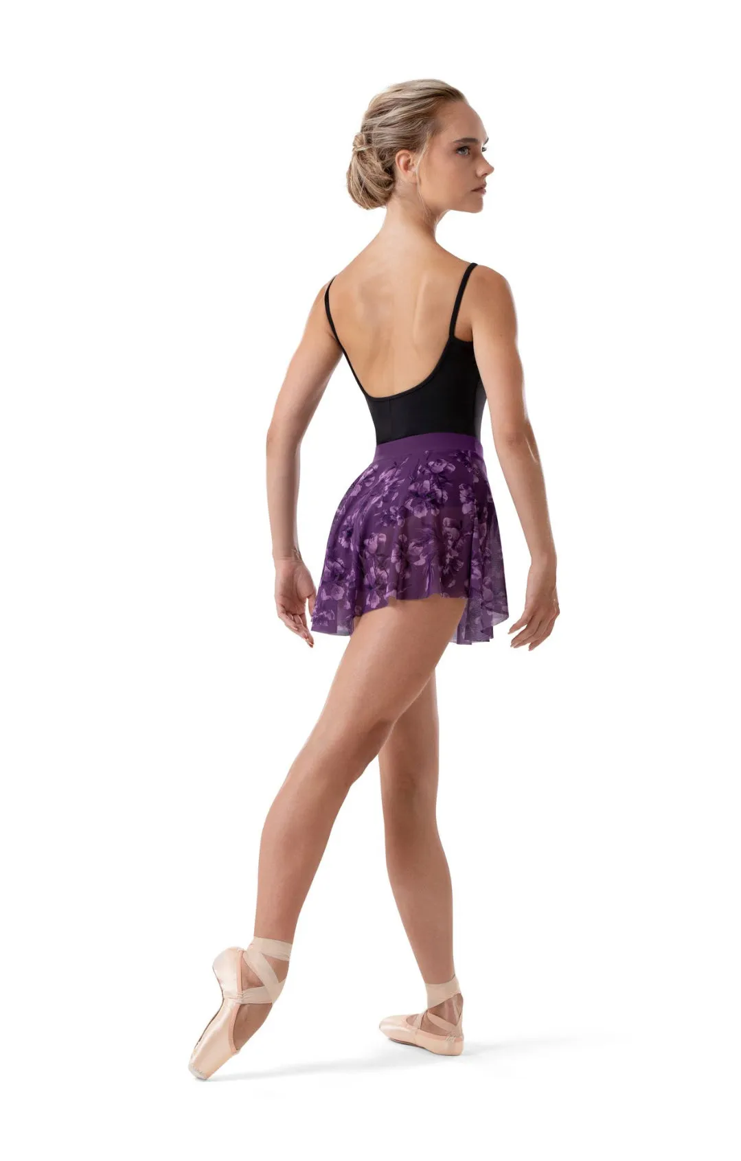 Bloch Deep Purple Printed Mesh Skirt