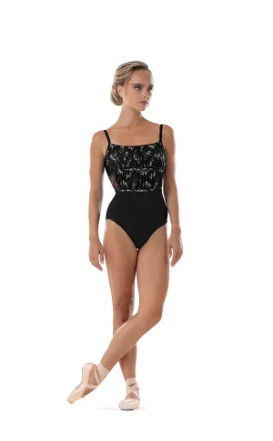 Bloch Scoop Neck Mesh Detail Camisole Leotard
