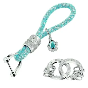 Blue Rhinestone Keychain