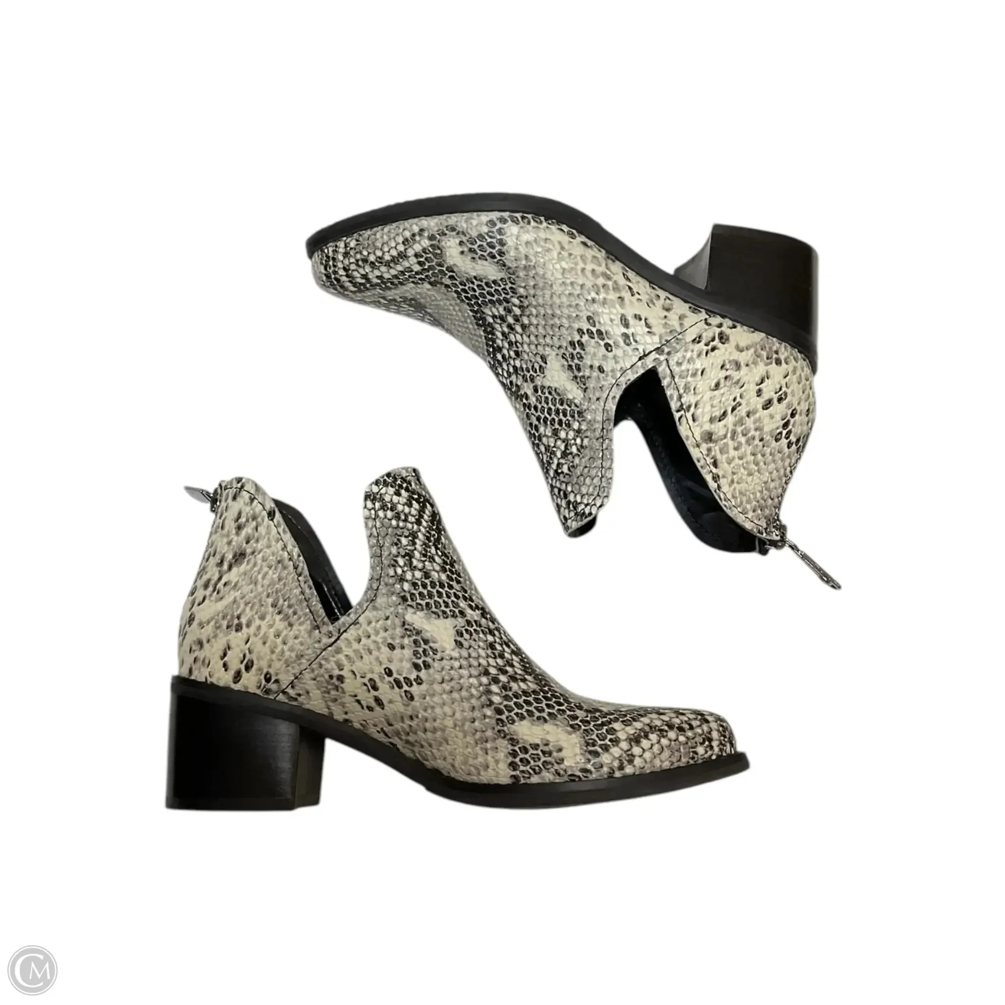 Boots Ankle Flats By Blondo In Snakeskin Print, Size: 8