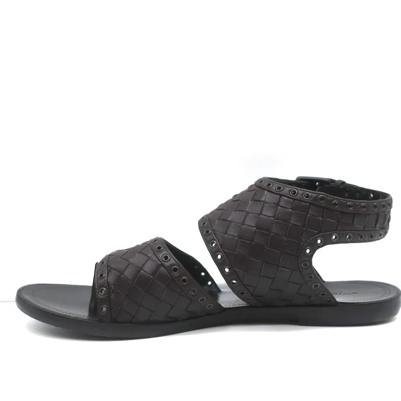 Bottega Veneta Intrecciato Leather Thong Sandals Gladiol Size 39 Slingback Flats