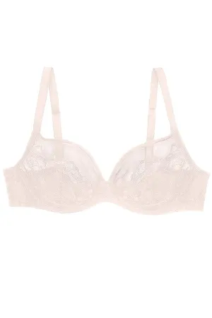 Bowery Mesh Plunge Bra- Blush
