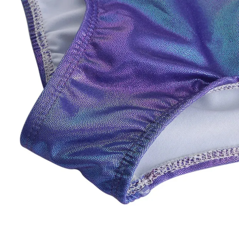 Bright Long Sleeve Gymnastics Leotard for Girls - Diamante Practice Dancewear