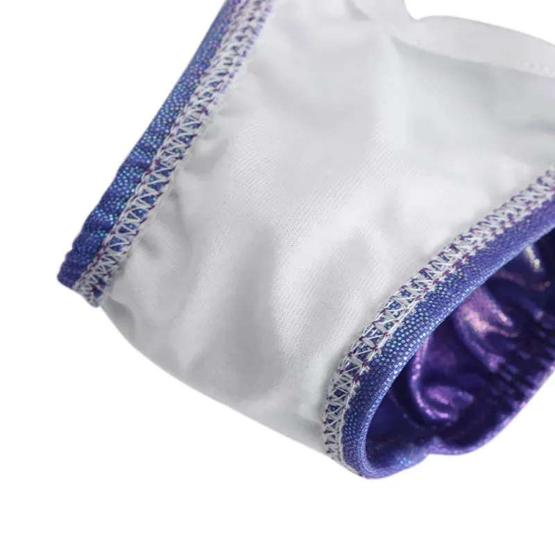 Bright Long Sleeve Gymnastics Leotard for Girls - Diamante Practice Dancewear