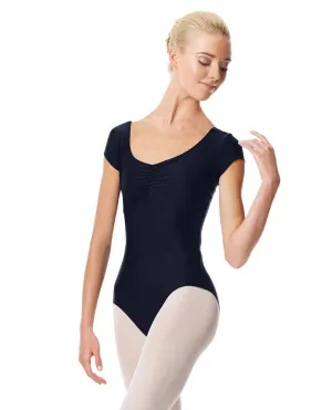 Calla Navy Dinara Cap Sleeve Leotard