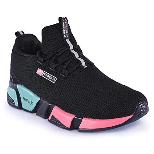 Campus Women's Alexa Blk/Rani Running Sport Shoe-6 UK (39 EU) (5G-663)