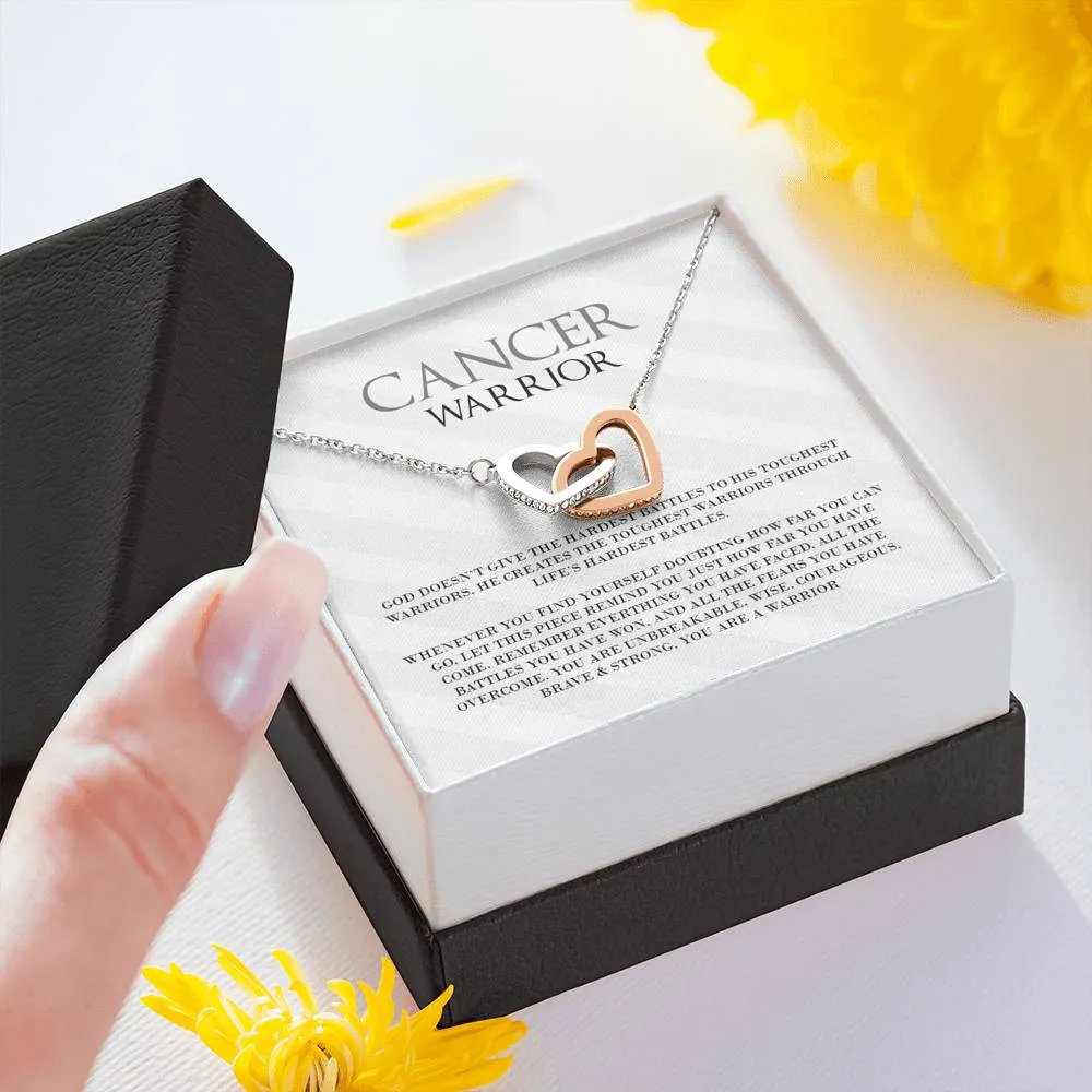 Cancer Warrior Silver and Gold Necklace
