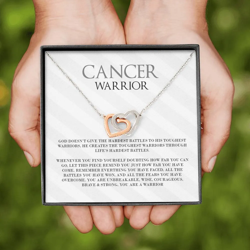 Cancer Warrior Silver and Gold Necklace