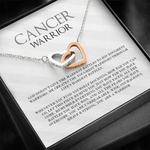 Cancer Warrior Silver and Gold Necklace