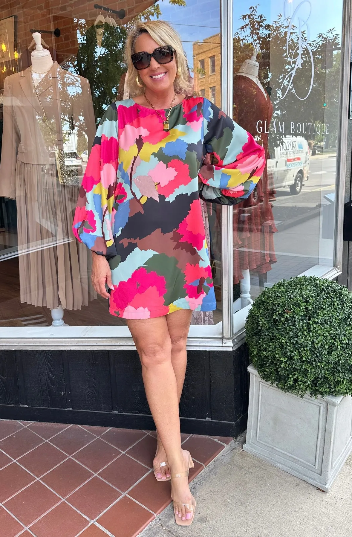 Cecily Dress in Painted Floral