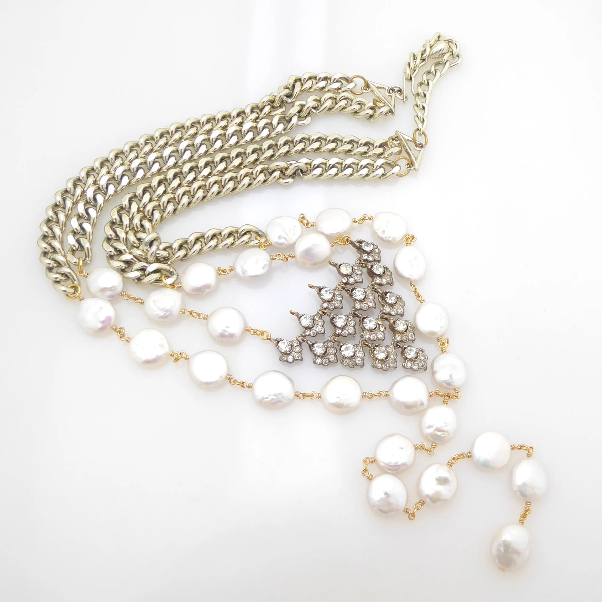 Celestial pearl necklace
