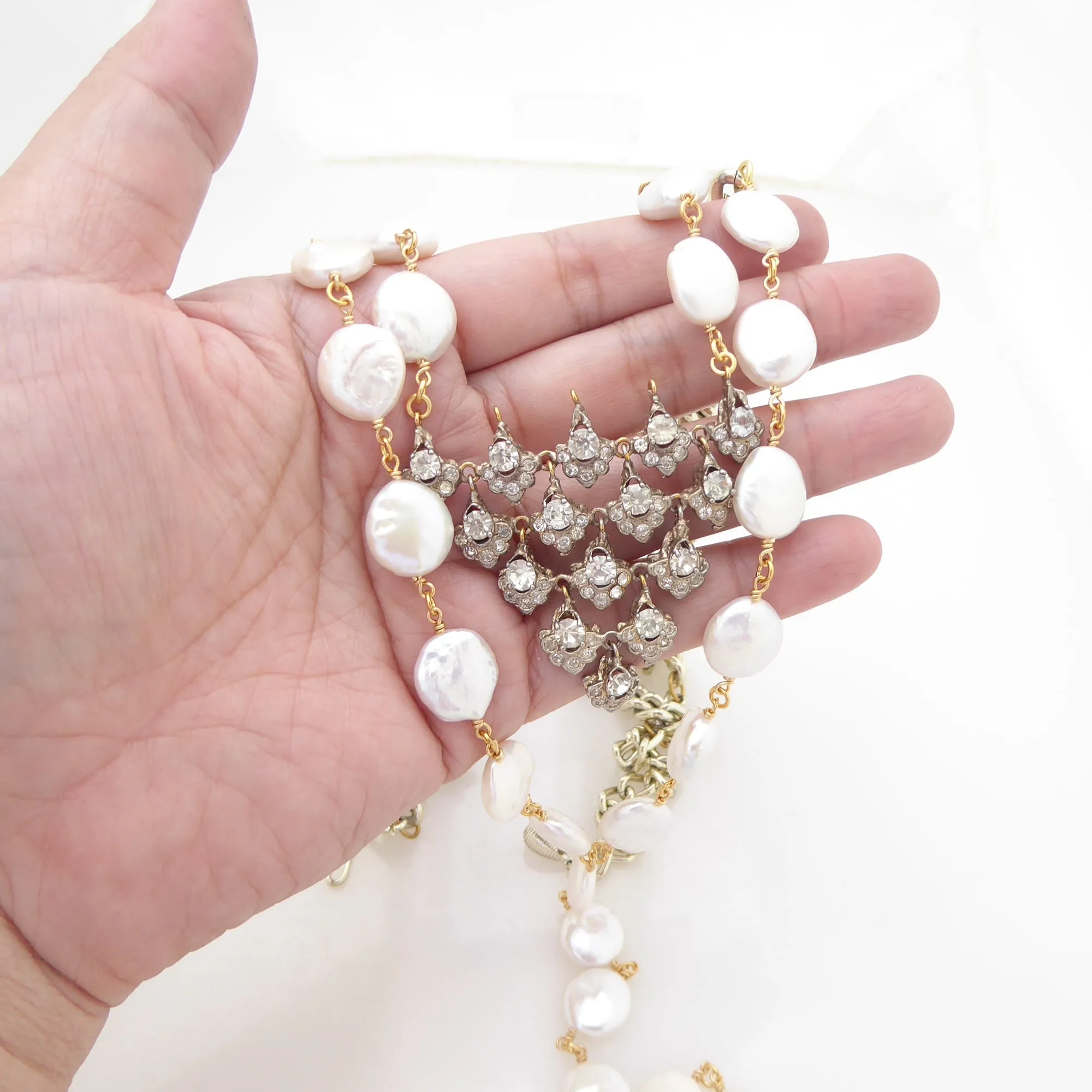Celestial pearl necklace