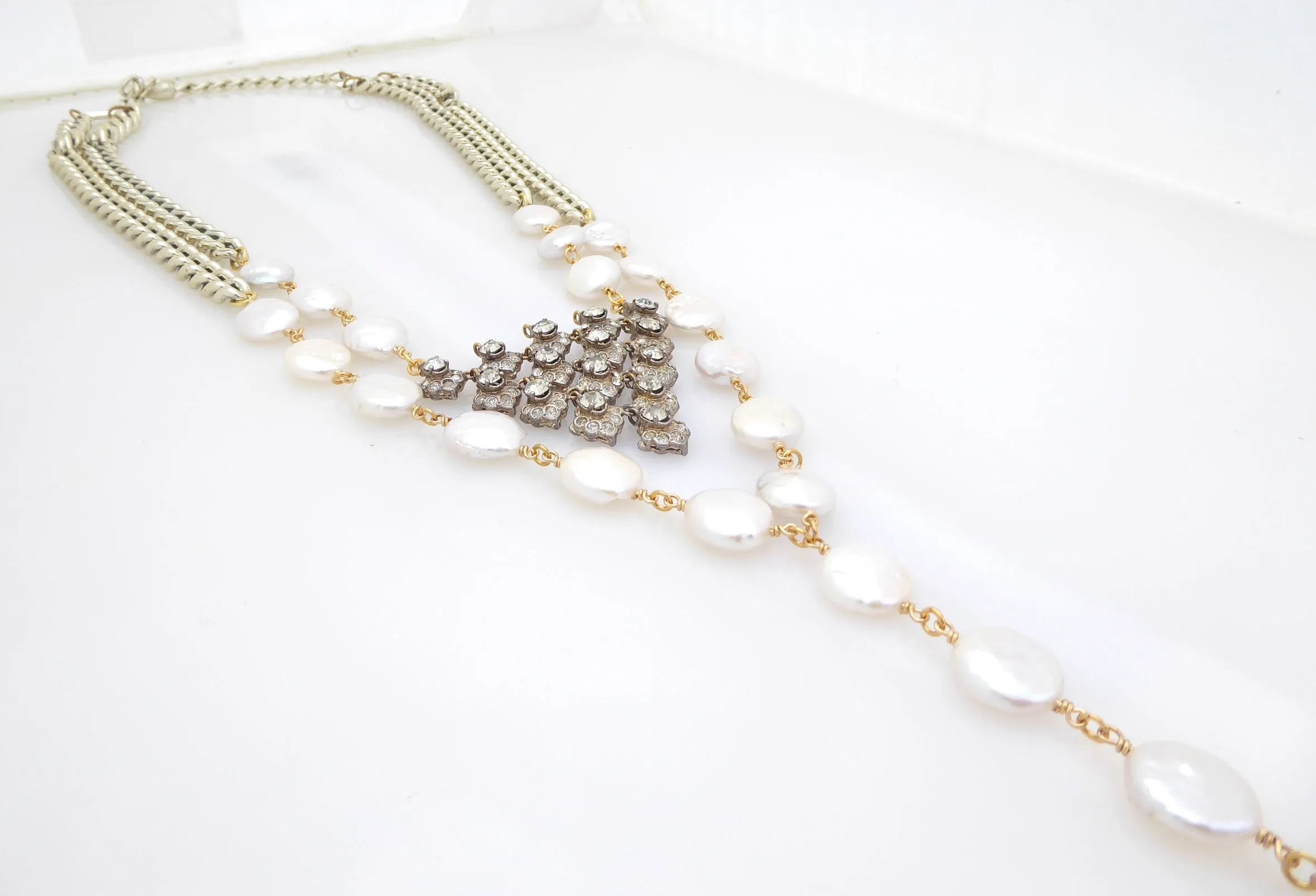 Celestial pearl necklace