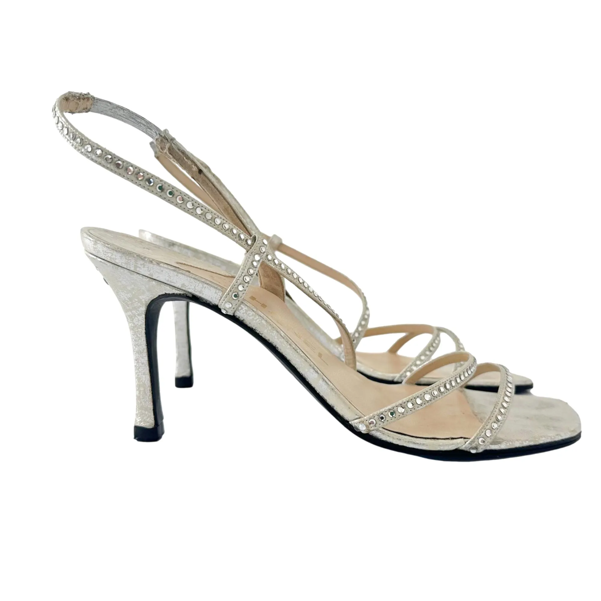 Chanel Champgane Metallic Rhinestone Heels