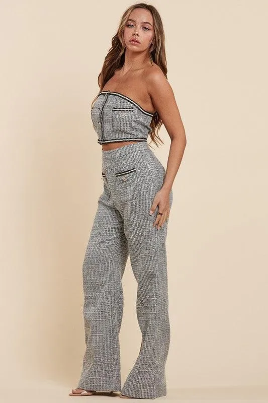 Chic Comfort Tweed Ensemble Set for Modern Women