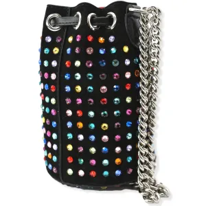 CHRISTIAN LOUBOUTIN Mary Jane Bucket Veau Velours Shoulder Bag Black