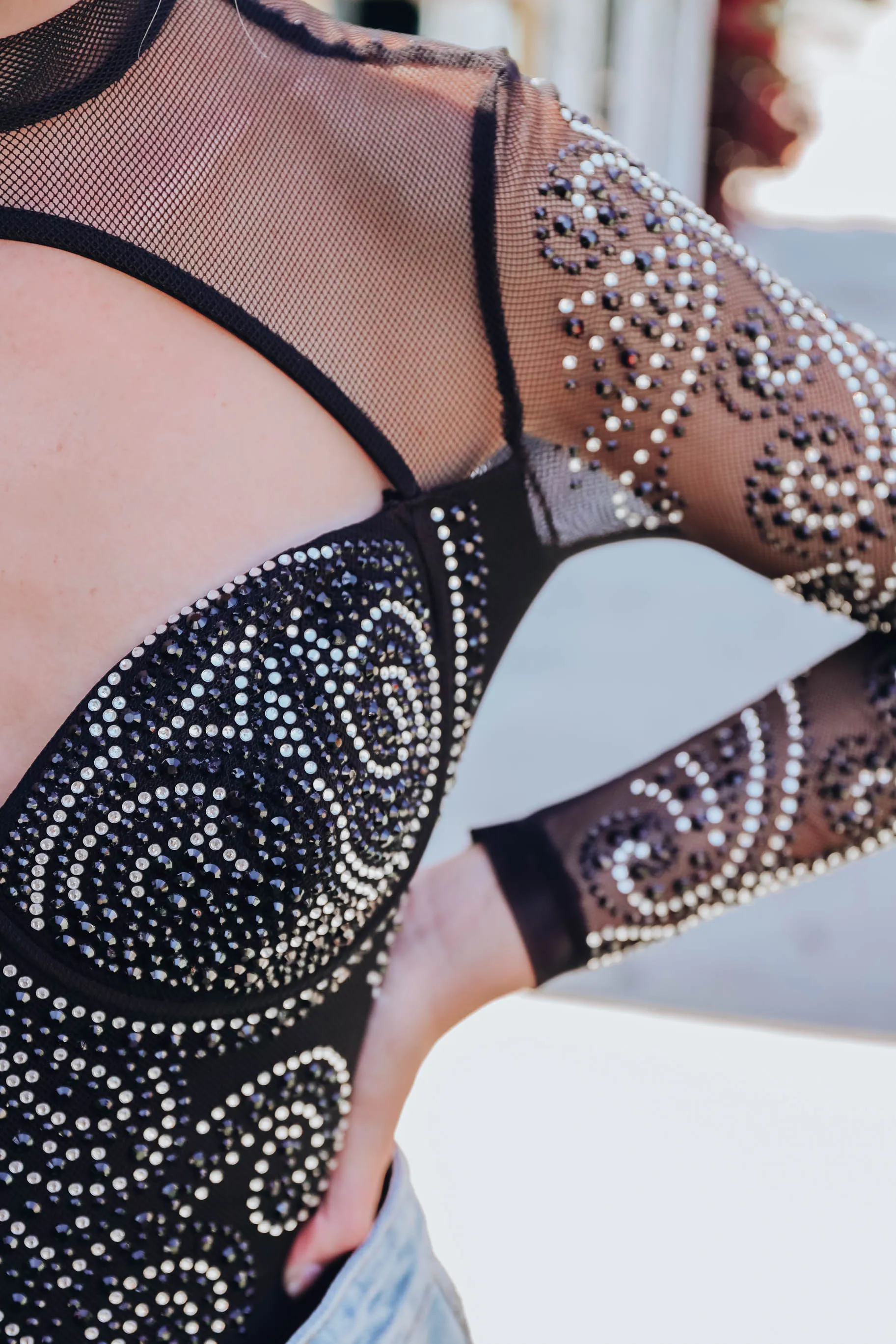 City Lights Rhinestone Bodysuit