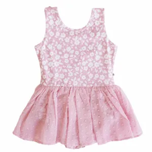 CL Sleeveless Swiss Dot Leotard | Tiny Blooms