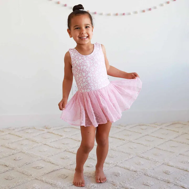 CL Sleeveless Swiss Dot Leotard | Tiny Blooms