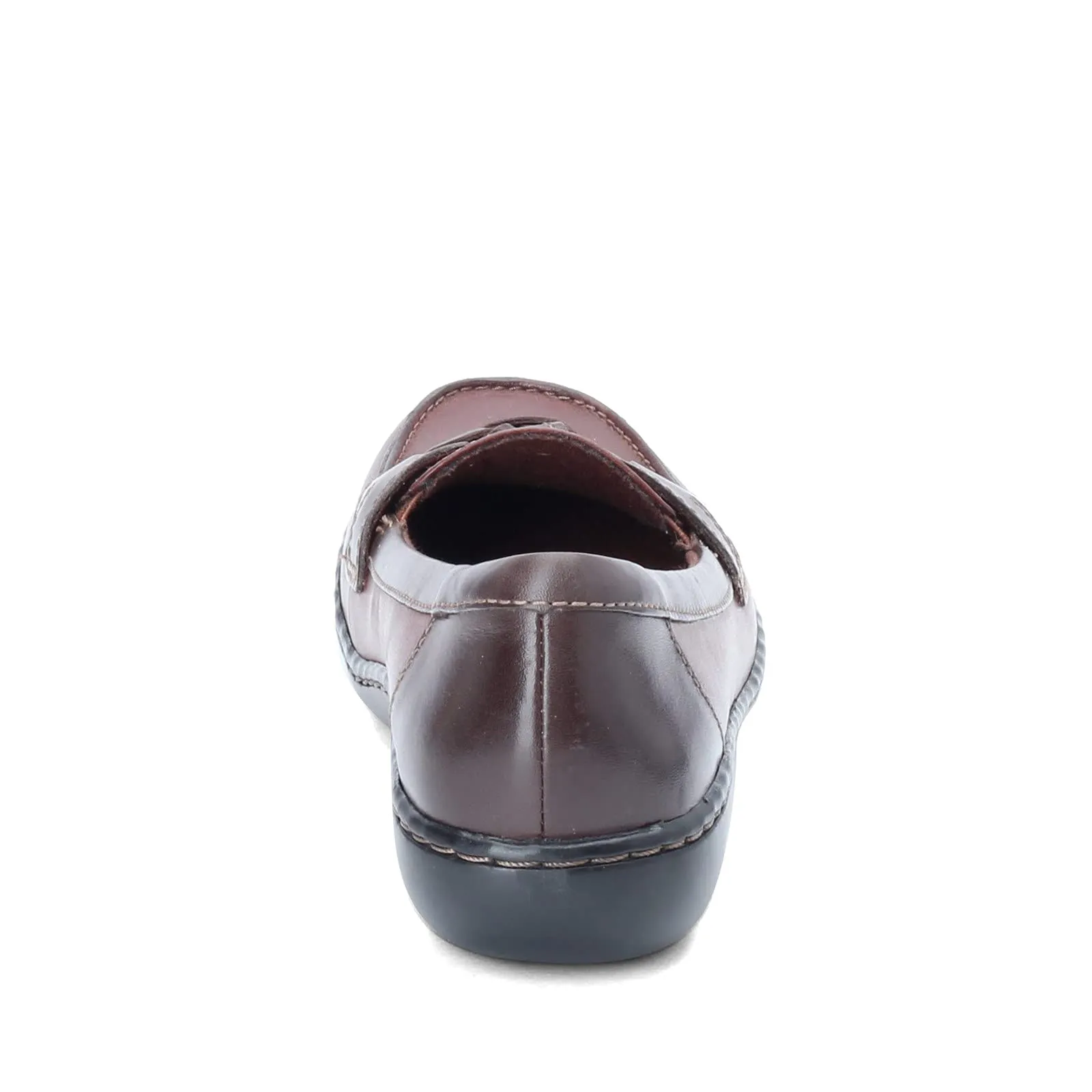 Clarks Women's Ashland Bubble Slip-On Loafer, Brown/Black, 8.5