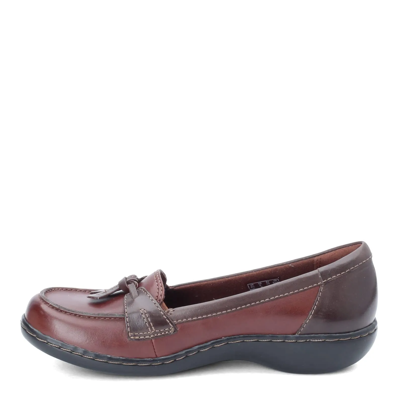 Clarks Women's Ashland Bubble Slip-On Loafer, Brown/Black, 8.5