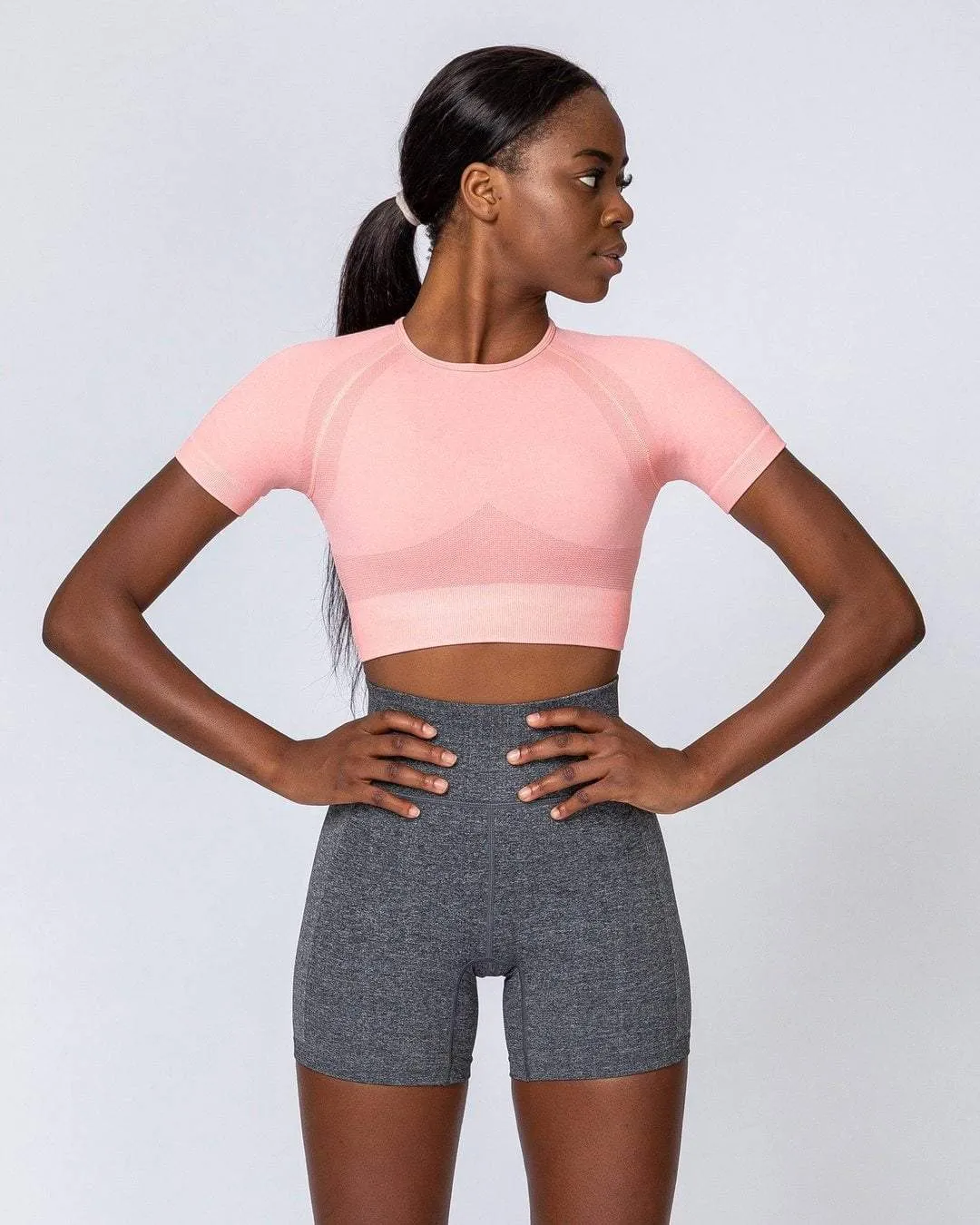 Classic Seamless Tee - Ballet Pink Marl