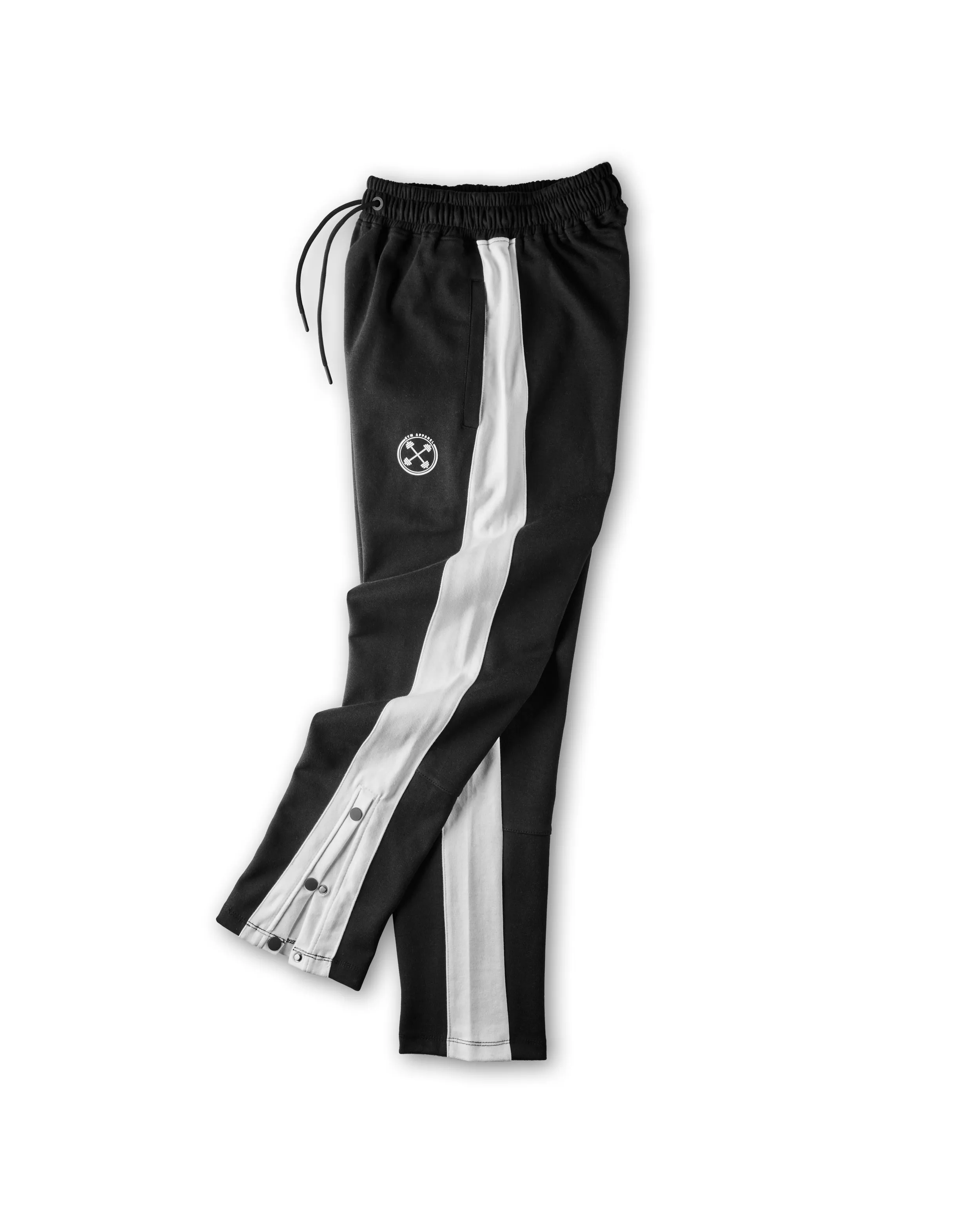 Contrast Stripe Relaxed Snap Joggers